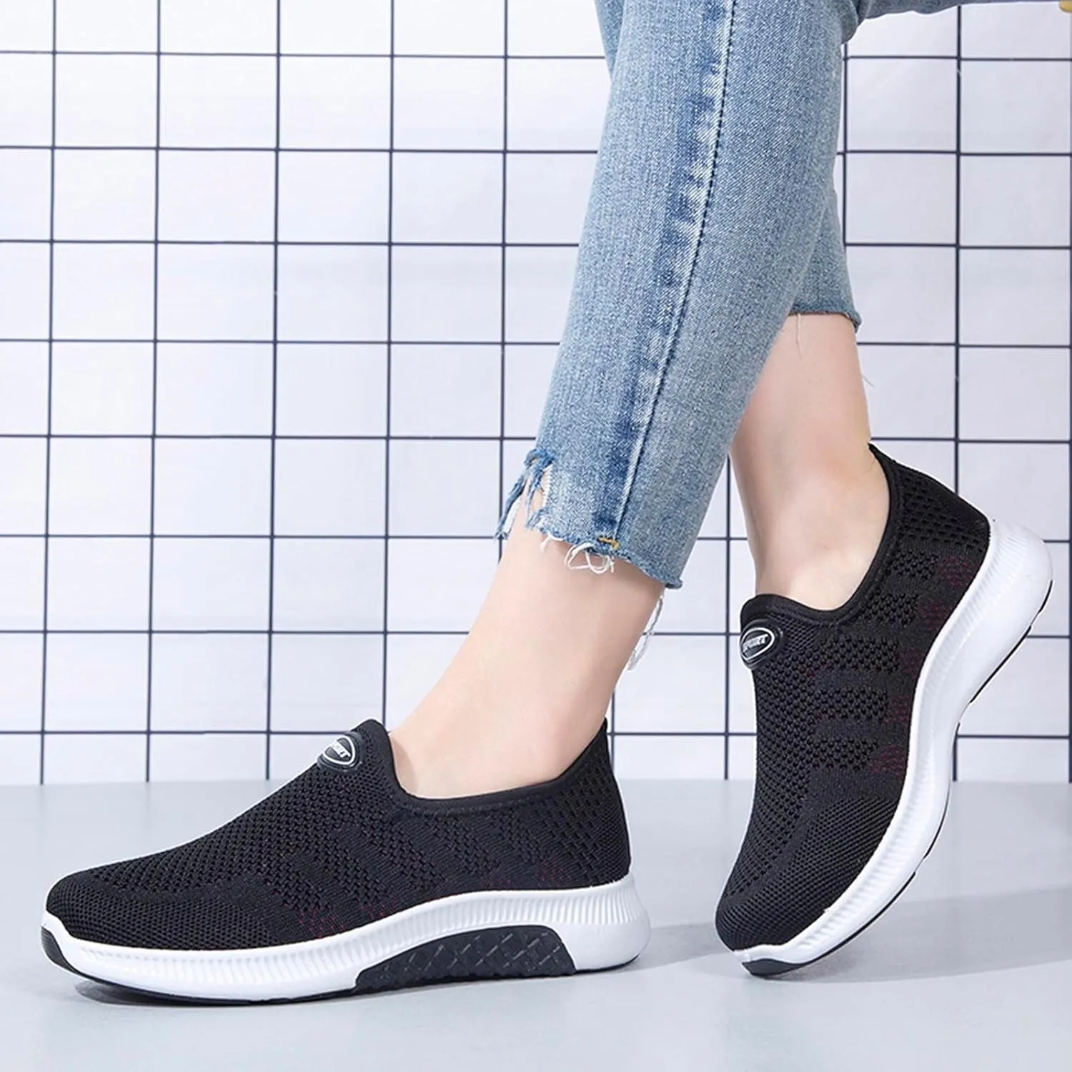 Women Casual Slip On Shoes Comfortable Walking Sneakers Lightweight Canvas Flats Non Slip Breathable Loafers