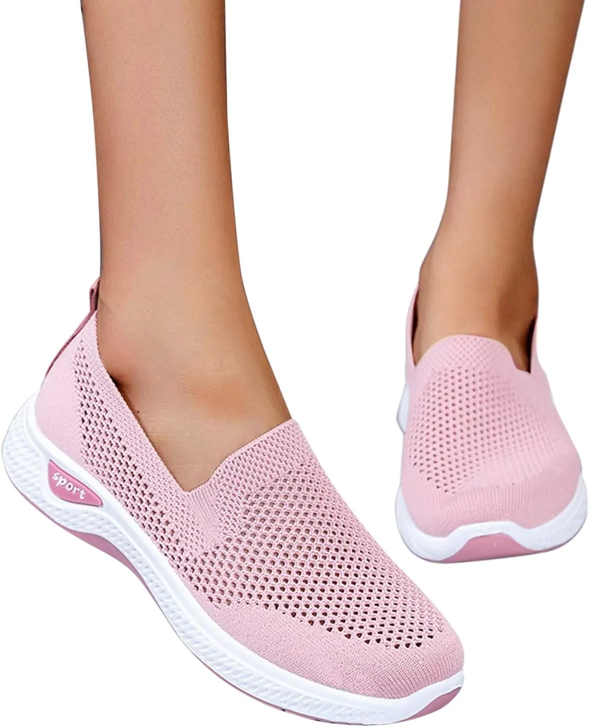 Women Comfortable Slip On Shoes Casual Walking Sneakers Lightweight Canvas Flats Non Slip Breathable Loafers