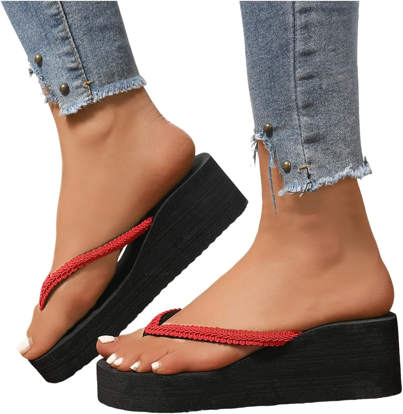 Women's Arch Support Flip Flops Walking Thong Sandals Indoor Outdoor for Summer Breathable Casual Slippers