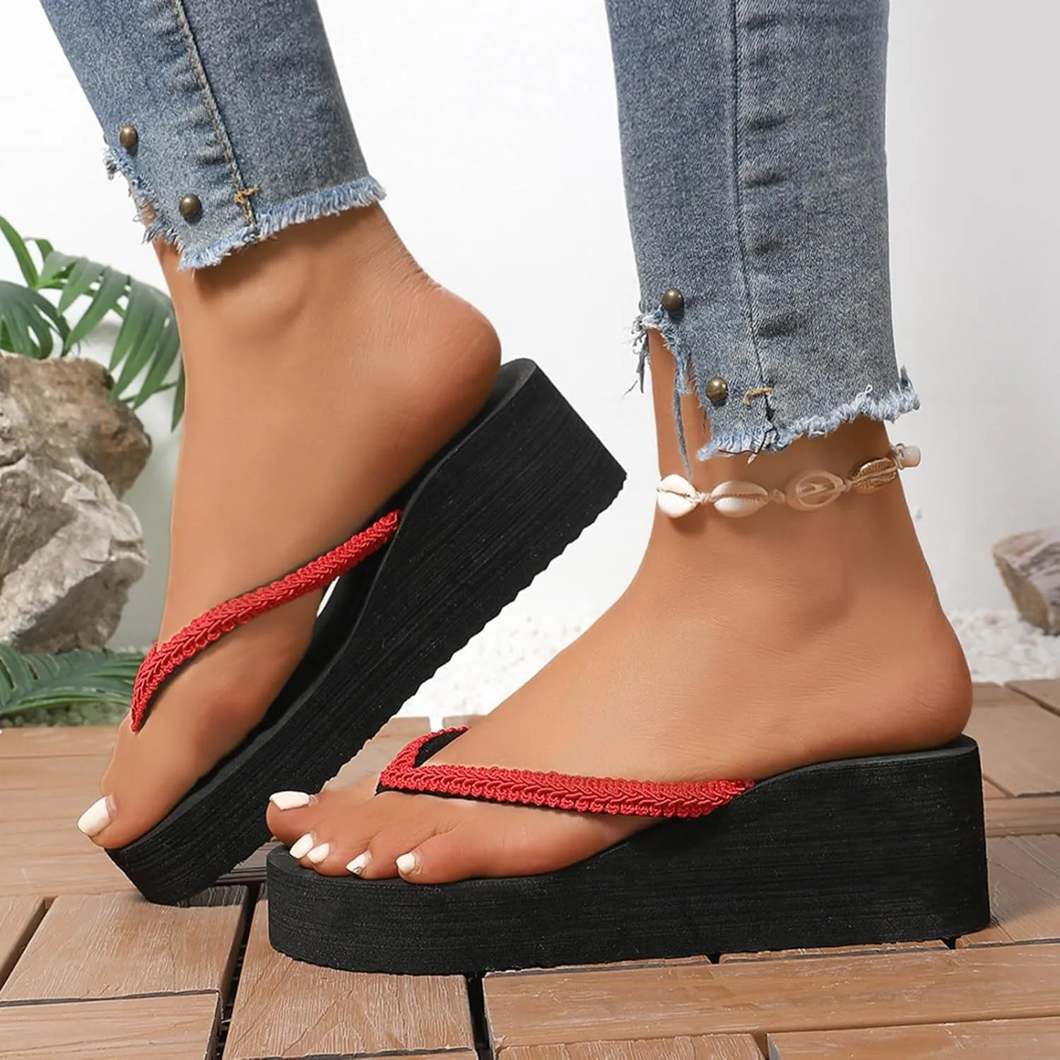 Women's Arch Support Flip Flops Walking Thong Sandals Indoor Outdoor for Summer Breathable Casual Slippers