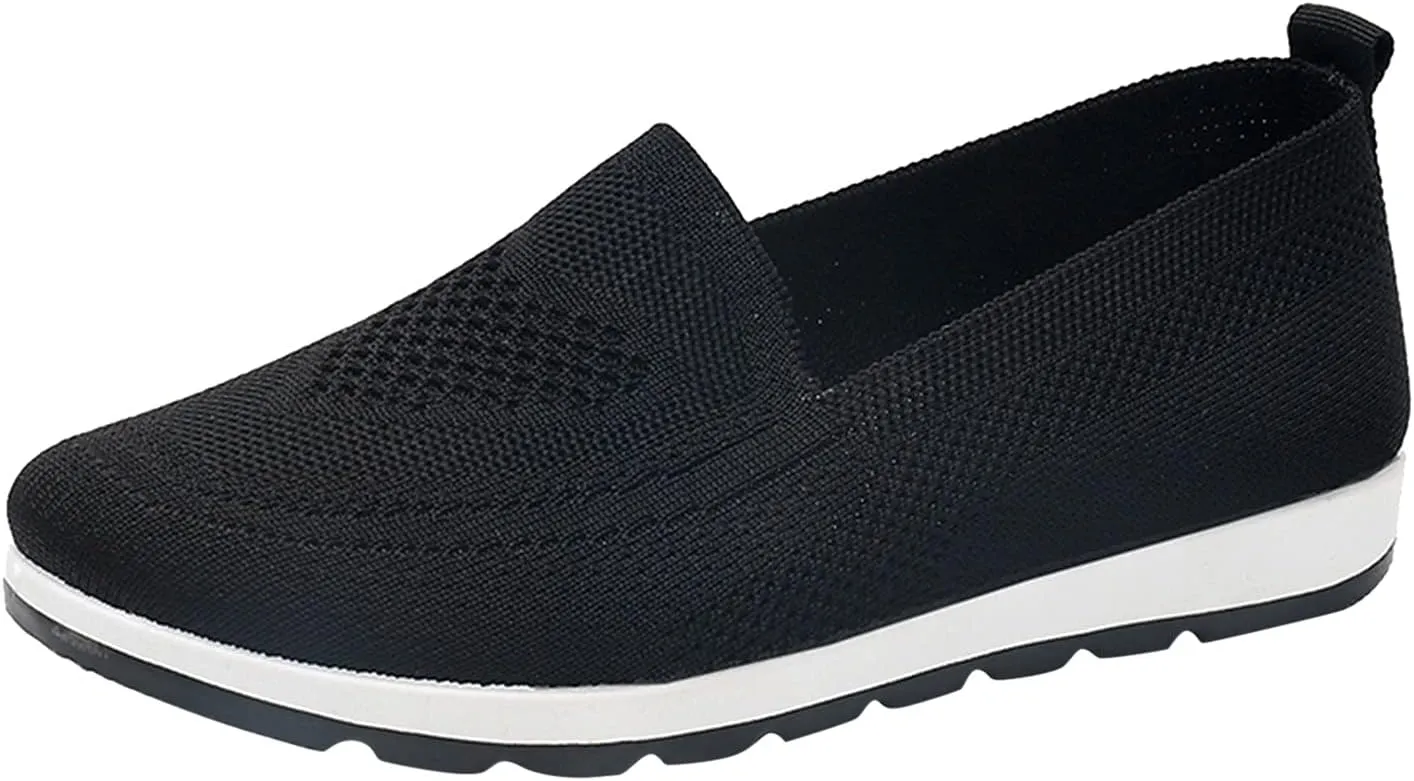 Womens Breathable Running Sports Shoes Low Top Tennis Shoes Non Slip Lightweight Walking Shoes Elderly Shoes