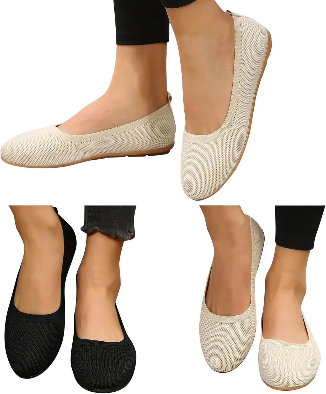 Womens Dressy Casual Walking Shoes Mesh Slip on Loafers Soft White Flats Women's Slip on Sneaker Shoe