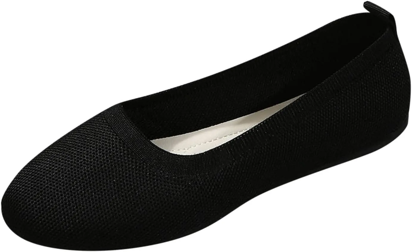 Womens Dressy Casual Walking Shoes Mesh Slip on Loafers Soft White Flats Women's Slip on Sneaker Shoe