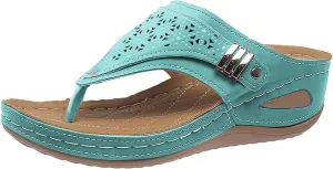 Womens Flat Sandals Flip Flops Arch Support With Arch Support Comfortable Leather Flip Flops Women Comfy Platform Sandals