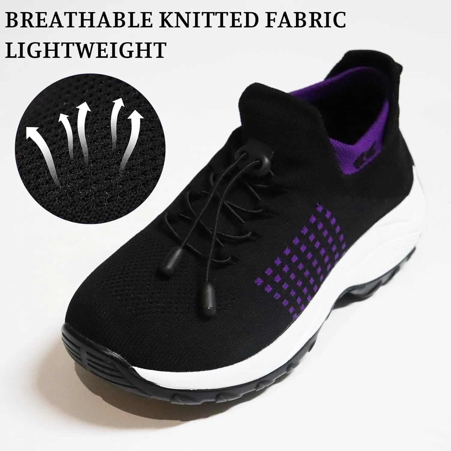 Women's Orthopedic Sneakers Comfortable Breathable Mesh Upper Walking Shoes Air Cushion Stretch Orthowear Shoes