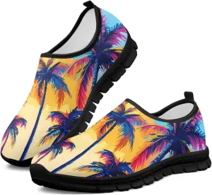 Women's Slip Ons Flat Lightweight Sneakers Walking Casual Loafers Comfortable Art Painted Travel Outdoor Shoes US Size 5.5-11.5