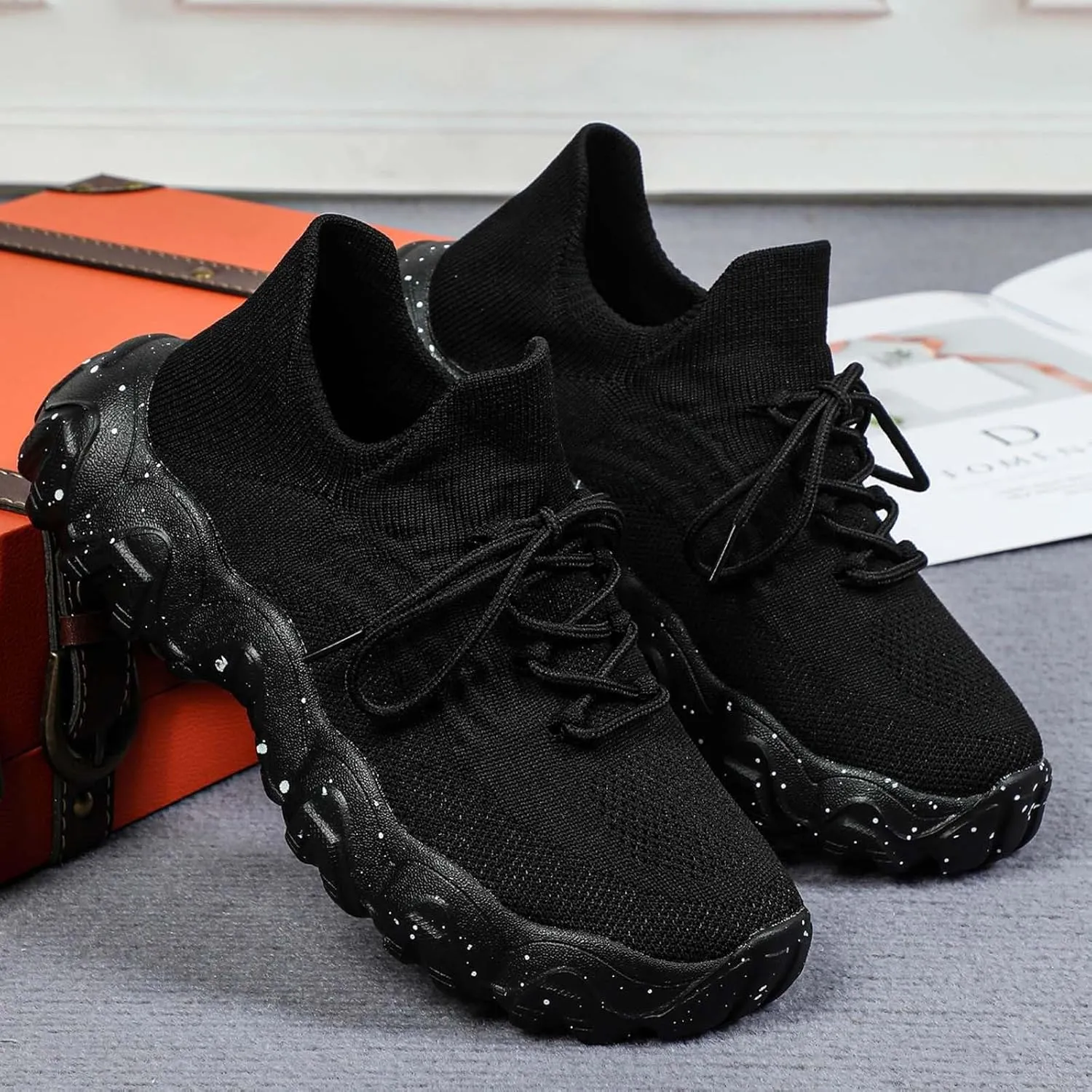 Women's Sneakers Womens Walking Shoes Sports Women's Shoes Breathable Sock Shoes Sneakers Women Shoes Athletic for Women