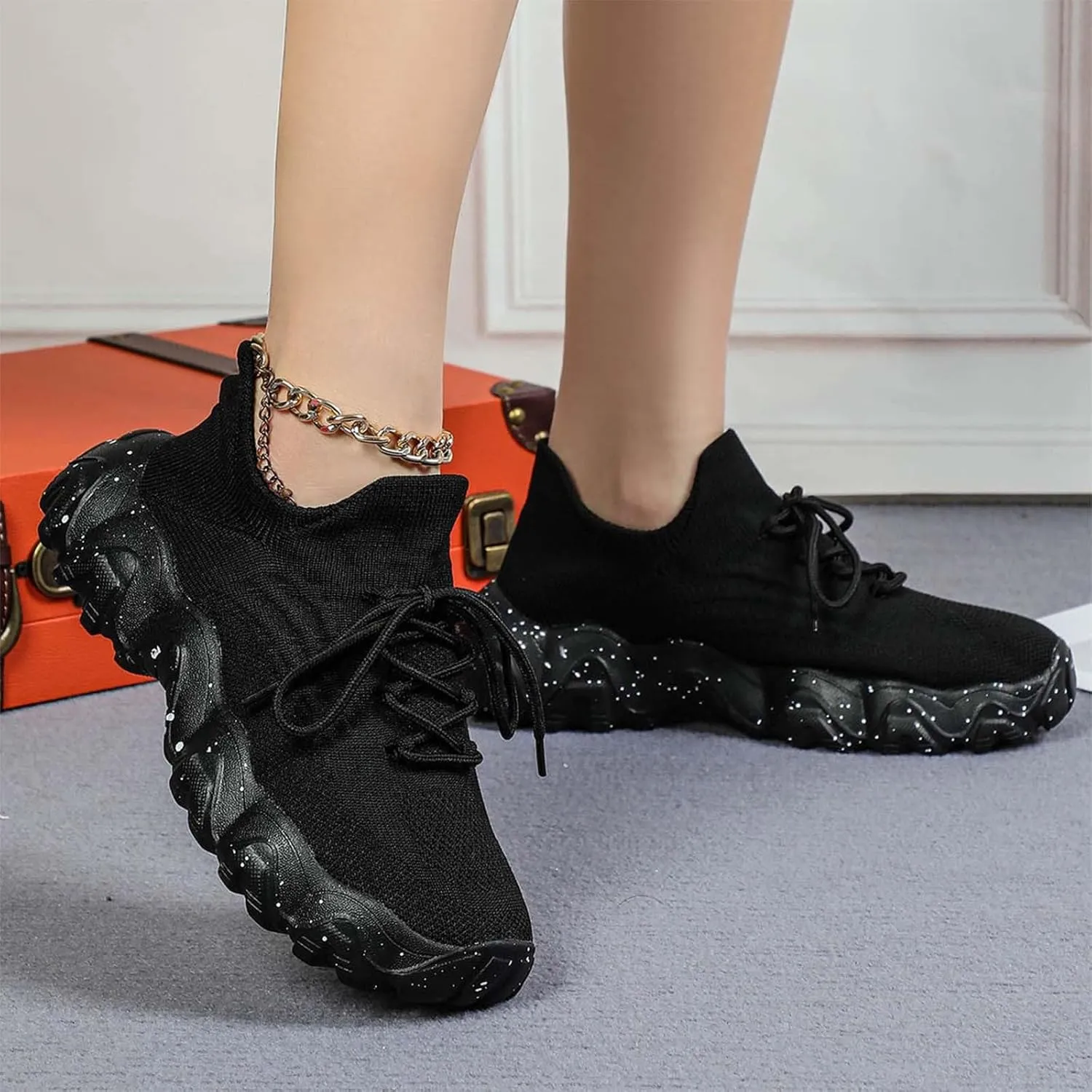Women's Sneakers Womens Walking Shoes Sports Women's Shoes Breathable Sock Shoes Sneakers Women Shoes Athletic for Women