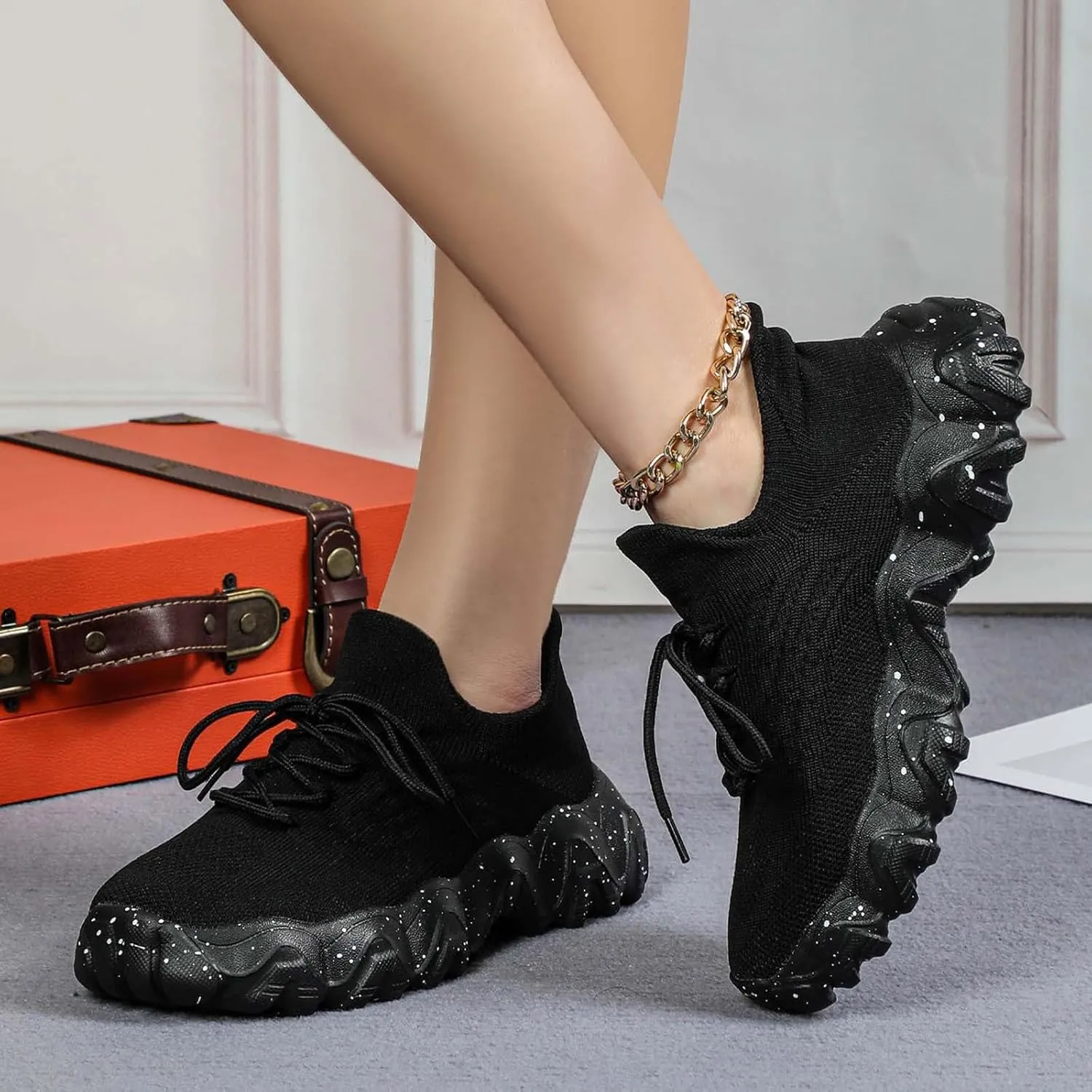 Women's Sneakers Womens Walking Shoes Sports Women's Shoes Breathable Sock Shoes Sneakers Women Shoes Athletic for Women