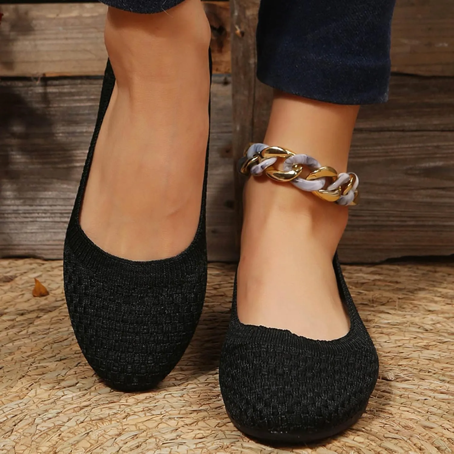 Womens Stretch Flats Casual Casual Boat Loafers Shoes for Women Women's Loafers Fashion Comfortable Flats