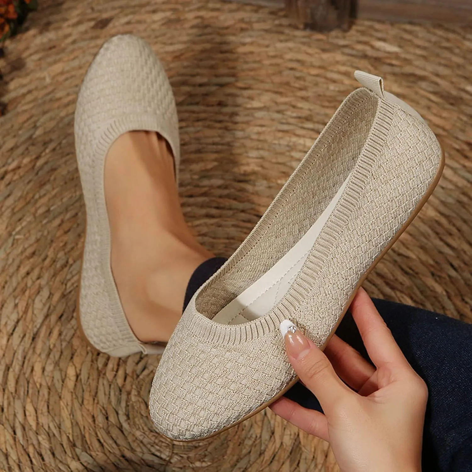 Womens Stretch Flats Casual Casual Boat Loafers Shoes for Women Women's Loafers Fashion Comfortable Flats