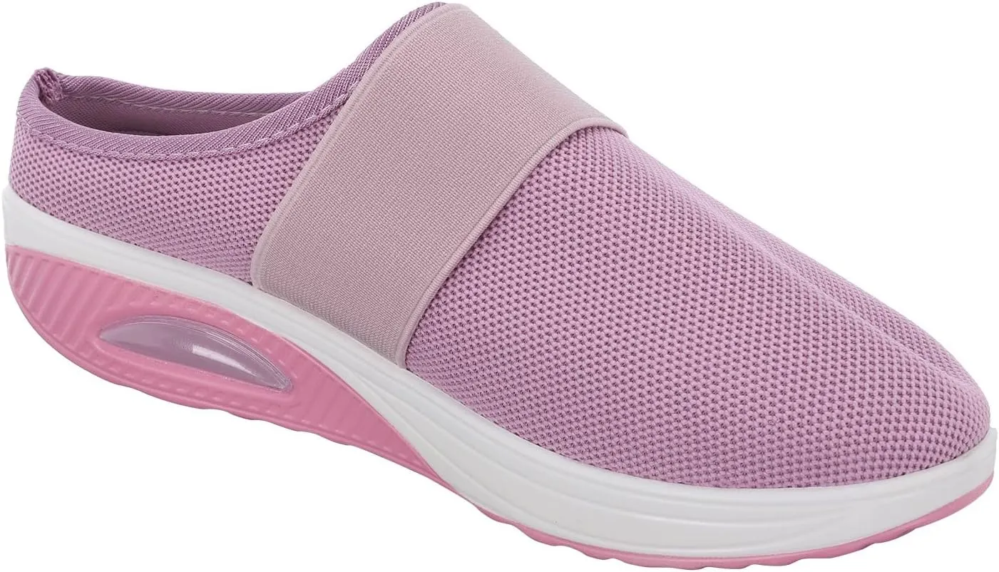 Womens Tennis Slipper Sneakers Breathable Fitness Shoes Slingback Lightweight Running Shoes Casual Platform Gym Sports Slip-Ons Mesh Spring Slippers 2025
