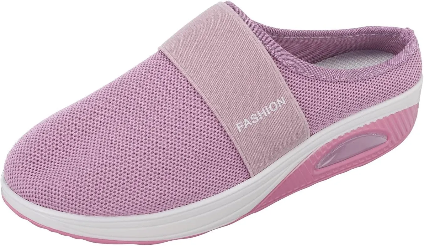 Womens Tennis Slipper Sneakers Breathable Fitness Shoes Slingback Lightweight Running Shoes Casual Platform Gym Sports Slip-Ons Mesh Spring Slippers 2025