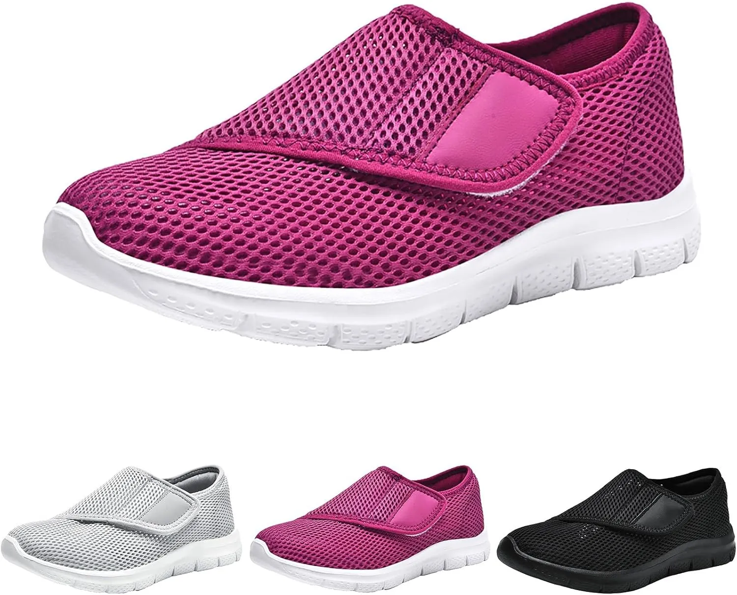 Womens Ultra Breathable Mesh Shoes with Adjustable Strap,Summer Quick Drying Wading Water Shoes,Non Slip Lightweight Hiking Sneaker for Women Barefoot Indoor Fitness Sneaker Breathable Comfy Barefoot