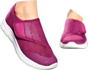 Womens Ultra Breathable Mesh Shoes with Adjustable Strap,Summer Quick Drying Wading Water Shoes,Non Slip Lightweight Hiking Sneaker for Women Barefoot Indoor Fitness Sneaker Breathable Comfy Barefoot