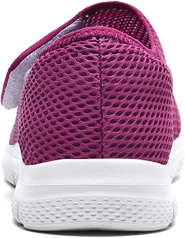 Womens Ultra Breathable Mesh Shoes with Adjustable Strap,Summer Quick Drying Wading Water Shoes,Non Slip Lightweight Hiking Sneaker for Women Barefoot Indoor Fitness Sneaker Breathable Comfy Barefoot