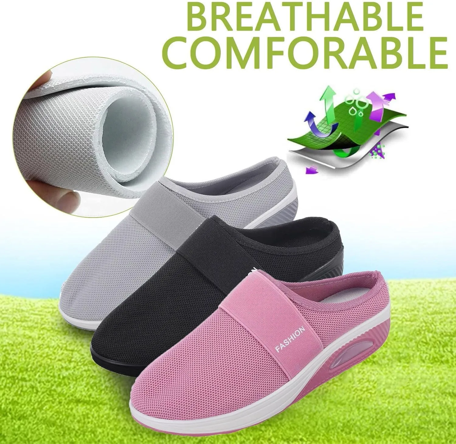Womens Walking Shoes Platform Walking Shoes for Women Platform Women Breathable Mesh Walking Womens Sneakers