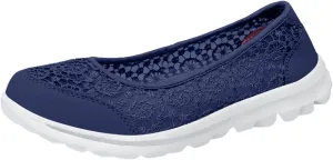 Womens Walking Sneakers Women Lace Up Shoes Flats Casual Shoes Lightweight Work Shoes Breathable Slip Work Trainers