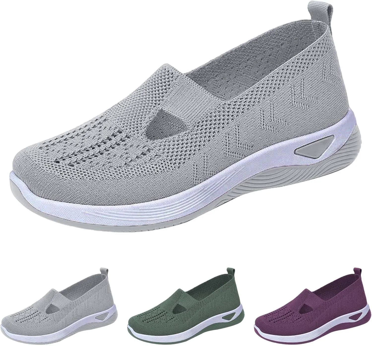 Women's Woven Orthopedic Breathable Soft Shoes Mens Running Shoes Jogging Women Shoes Casual Walking Sneakers Platform Tennis Shoe White Loafers