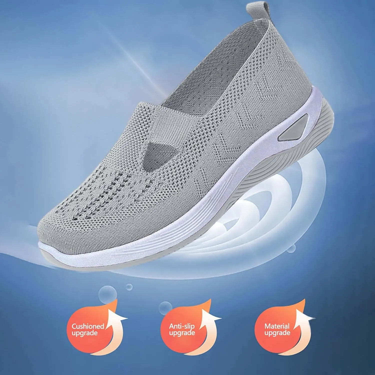 Women's Woven Orthopedic Breathable Soft Shoes Mens Running Shoes Jogging Women Shoes Casual Walking Sneakers Platform Tennis Shoe White Loafers