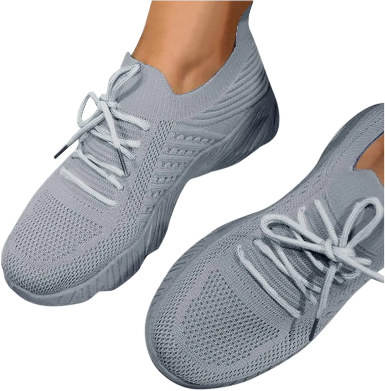 Women's Woven Orthopedic Breathable Soft Shoes Slip On Walking Shoes Arch Support Non Slip Lightweight Casual Comfortable Tennis