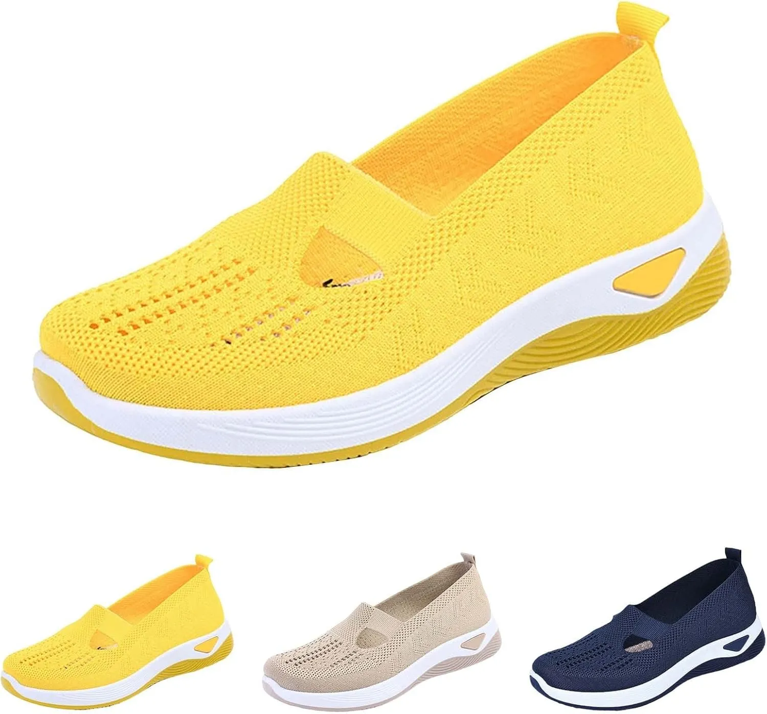 Women's Woven Orthopedic Breathable Soft Walking Womens Tennis Shoes Lether Shoes Dressy Casual Walking Sneakers Waterproof Tennis Shoe Loafers Shoe