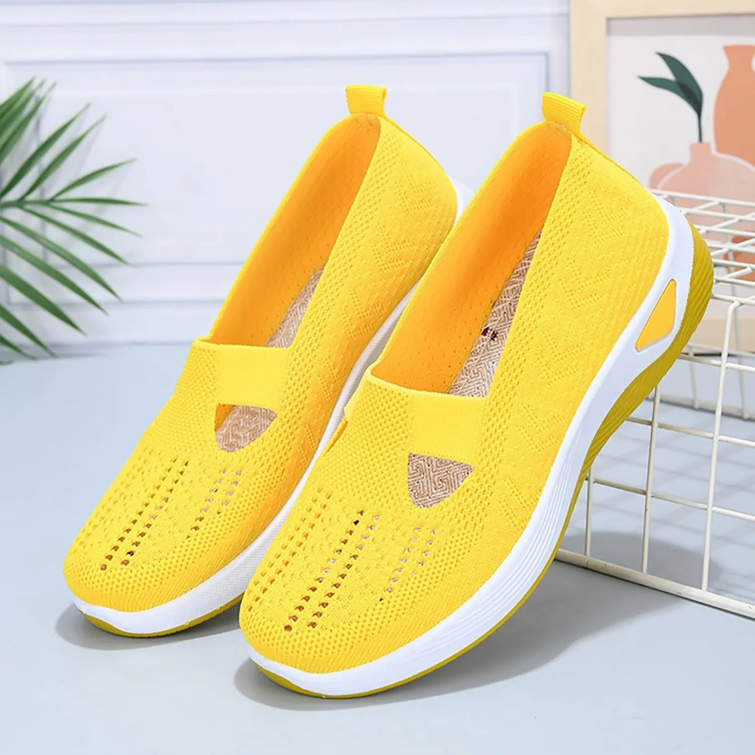 Women's Woven Orthopedic Breathable Soft Walking Womens Tennis Shoes Lether Shoes Dressy Casual Walking Sneakers Waterproof Tennis Shoe Loafers Shoe