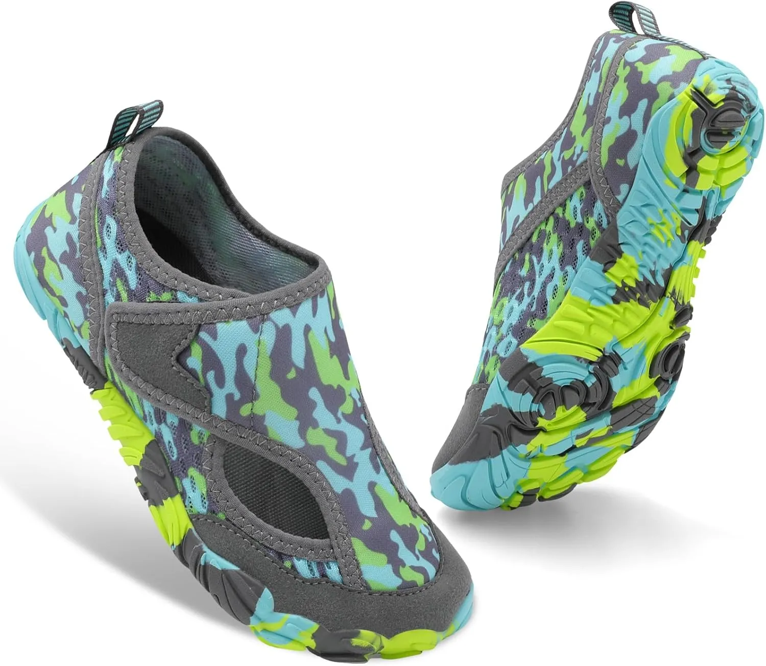 XIHALOOK Water Shoes for Kids Boys Girls Wide Toe Barefoot Quick Dry for Beach Swim Pool Surf Aqua Sports