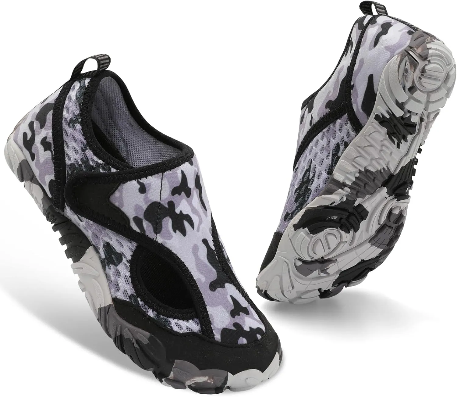 XIHALOOK Water Shoes for Kids Boys Girls Wide Toe Barefoot Quick Dry for Beach Swim Pool Surf Aqua Sports