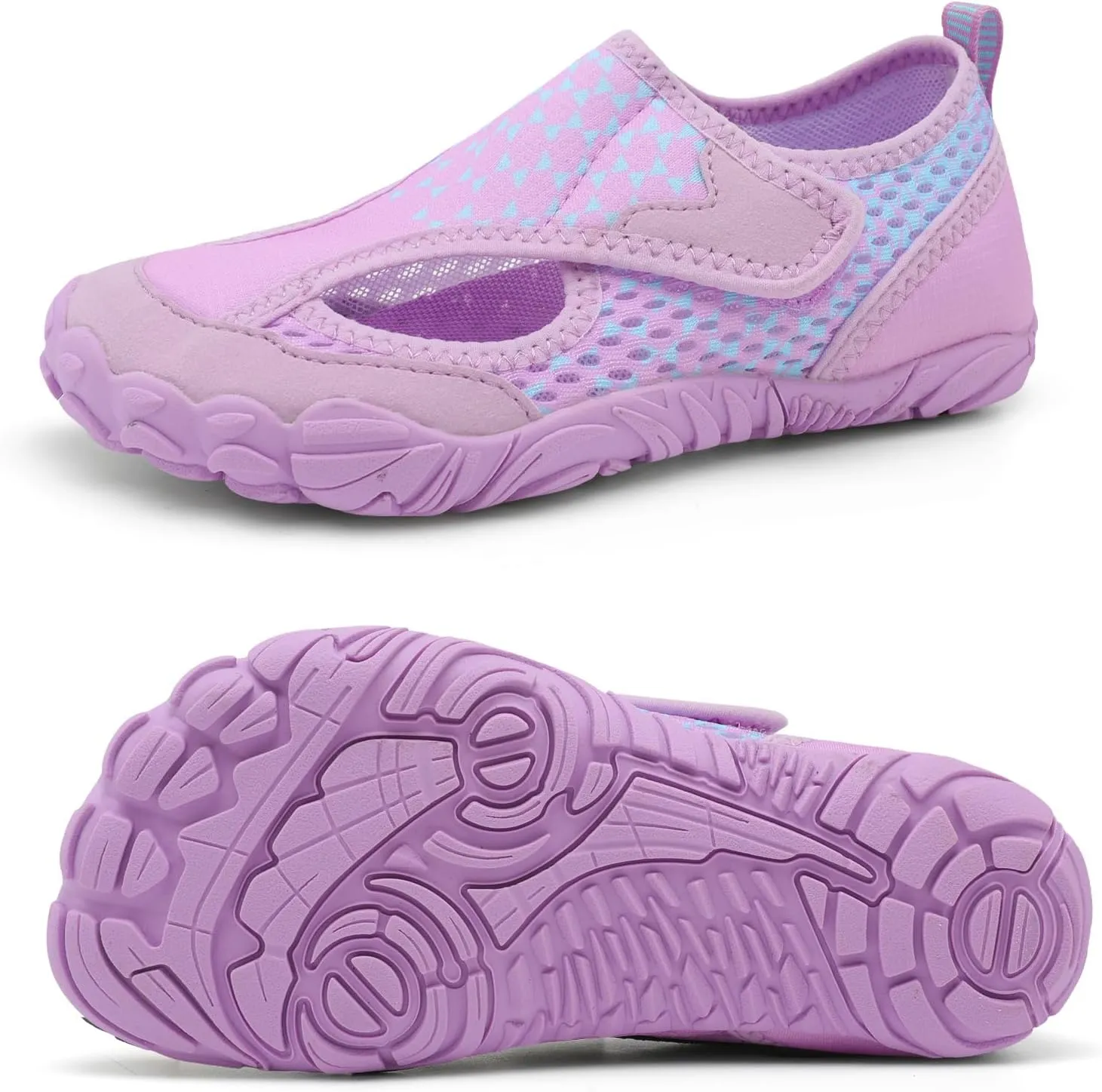 XIHALOOK Water Shoes for Kids Boys Girls Wide Toe Barefoot Quick Dry for Beach Swim Pool Surf Aqua Sports