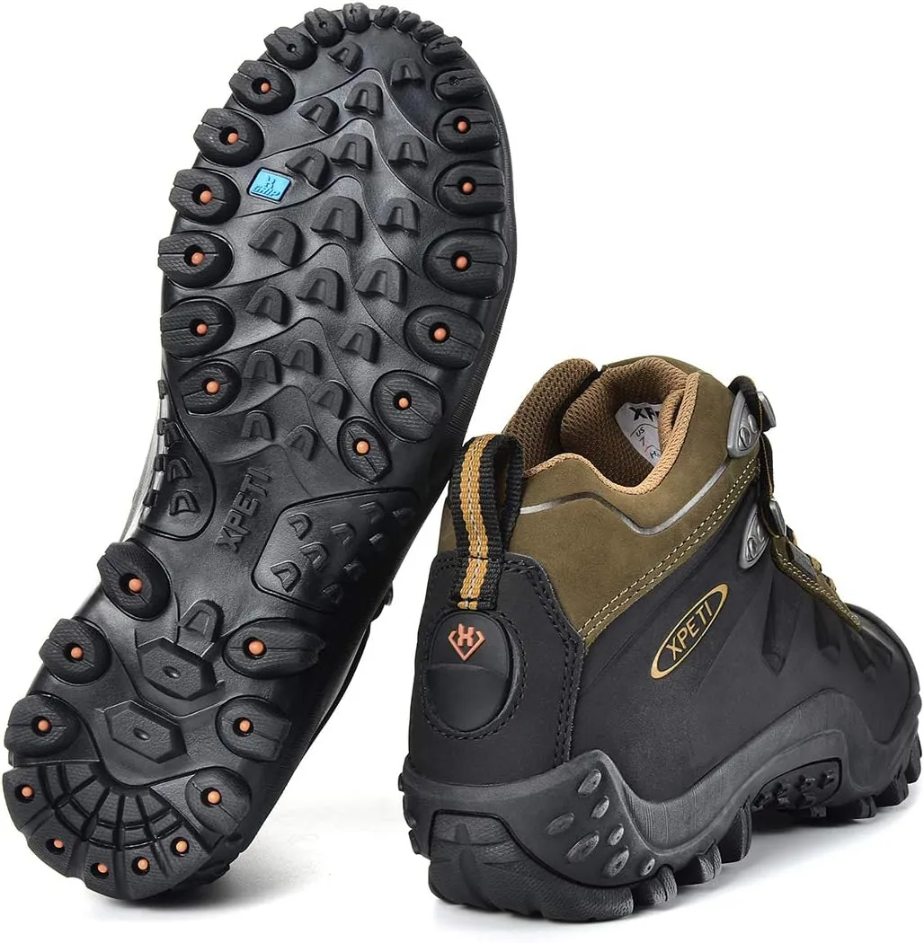 XPETI Mens Highland Waterproof Leather Hiking Boot
