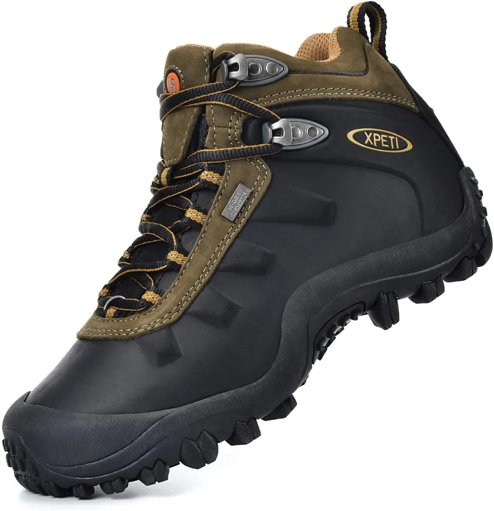 XPETI Mens Highland Waterproof Leather Hiking Boot
