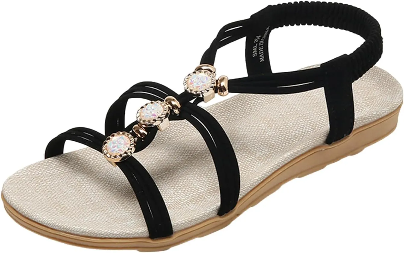 Yoga Mat Comfortable Flat Sandal for Women Versatile Casual Work Summer Shoes Plantar Fasciitis Sandals