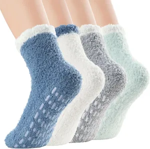 Zando Comfy Fleece Socks - Winter Grip Socks, Cozy Gifts for Women & Elderly