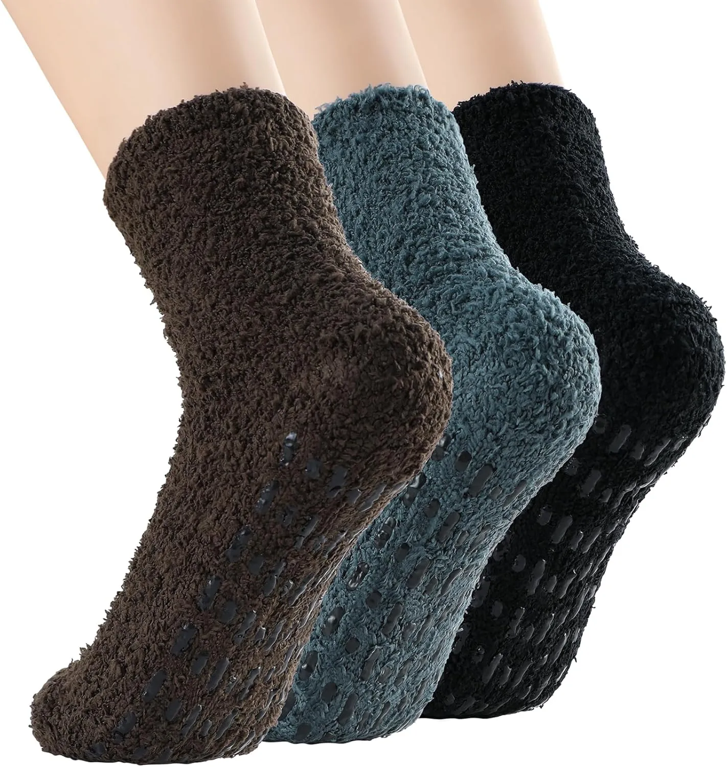 Zando Comfy Fleece Socks - Winter Grip Socks, Cozy Gifts for Women & Elderly