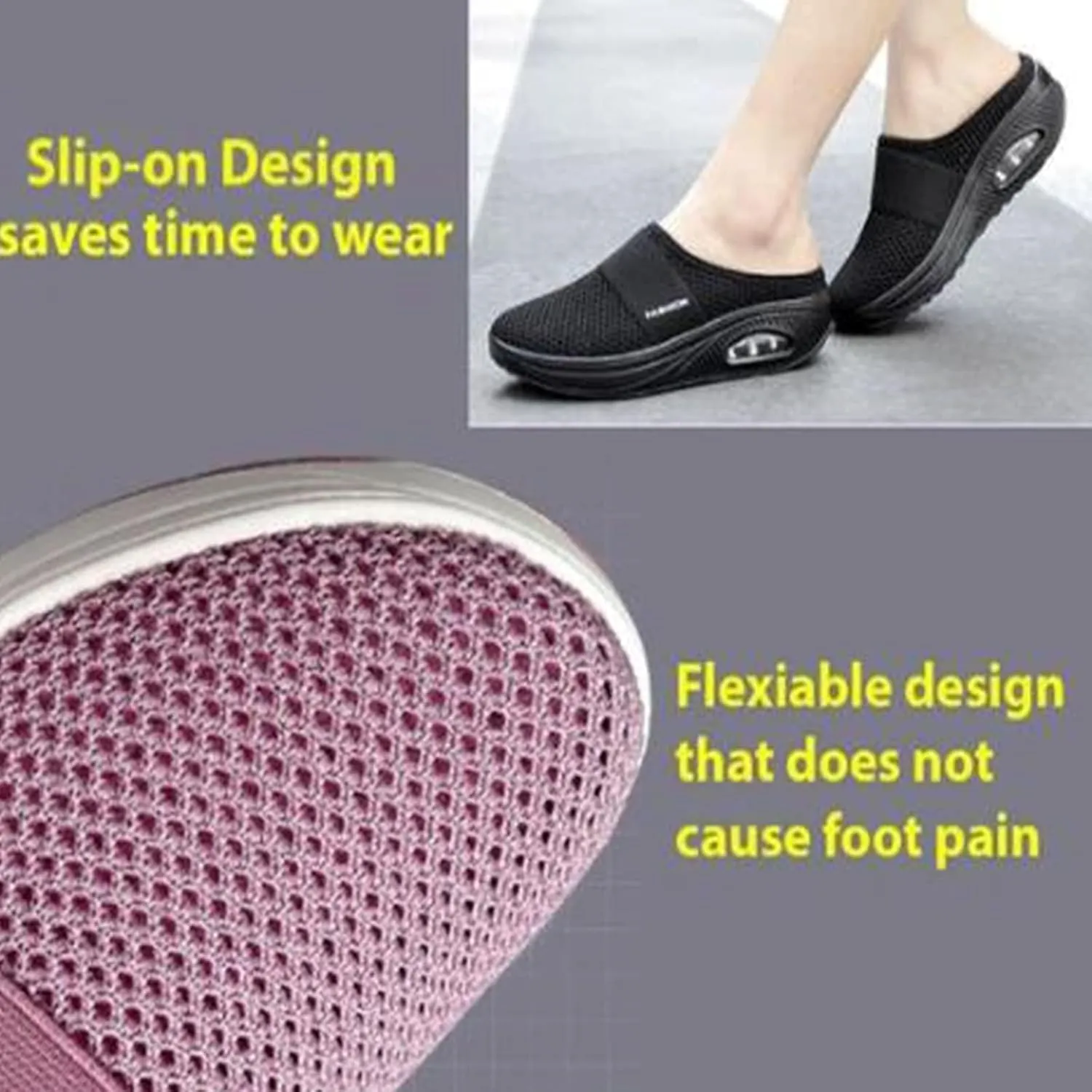 ZWRXW Mules for Womens Mens Walking Mules Sneakers Open Back Slip On Shoes with Arch Support Comfort Walking Shoes Breathable Slippers Closed Toe Slides Outdoor Casual Non Slip Orthopedic Sneakers