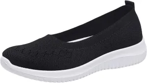 ZWRXW Sneakers for Women Walking Shoes Slip On Sneakers Non Slip Walking Breathable Mesh Work Casual Lightweight Tennis Workout Shoes Orthopedic Breathable Soft Shoe