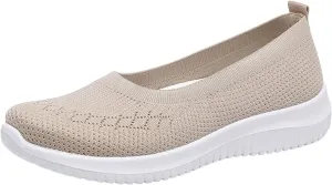 ZWRXW Sneakers for Women Walking Shoes Slip On Sneakers Non Slip Walking Breathable Mesh Work Casual Lightweight Tennis Workout Shoes Orthopedic Breathable Soft Shoe